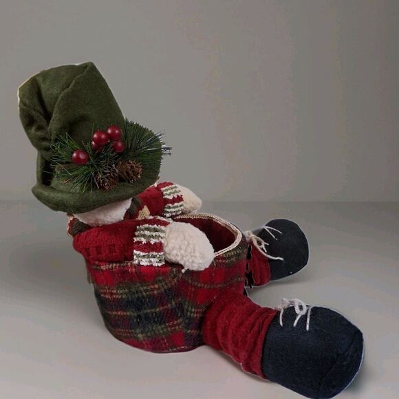 Basket Christmas Decor Snowman 10" Fruit Candy Planter Basket Holiday Gifts - Picture 4 of 6